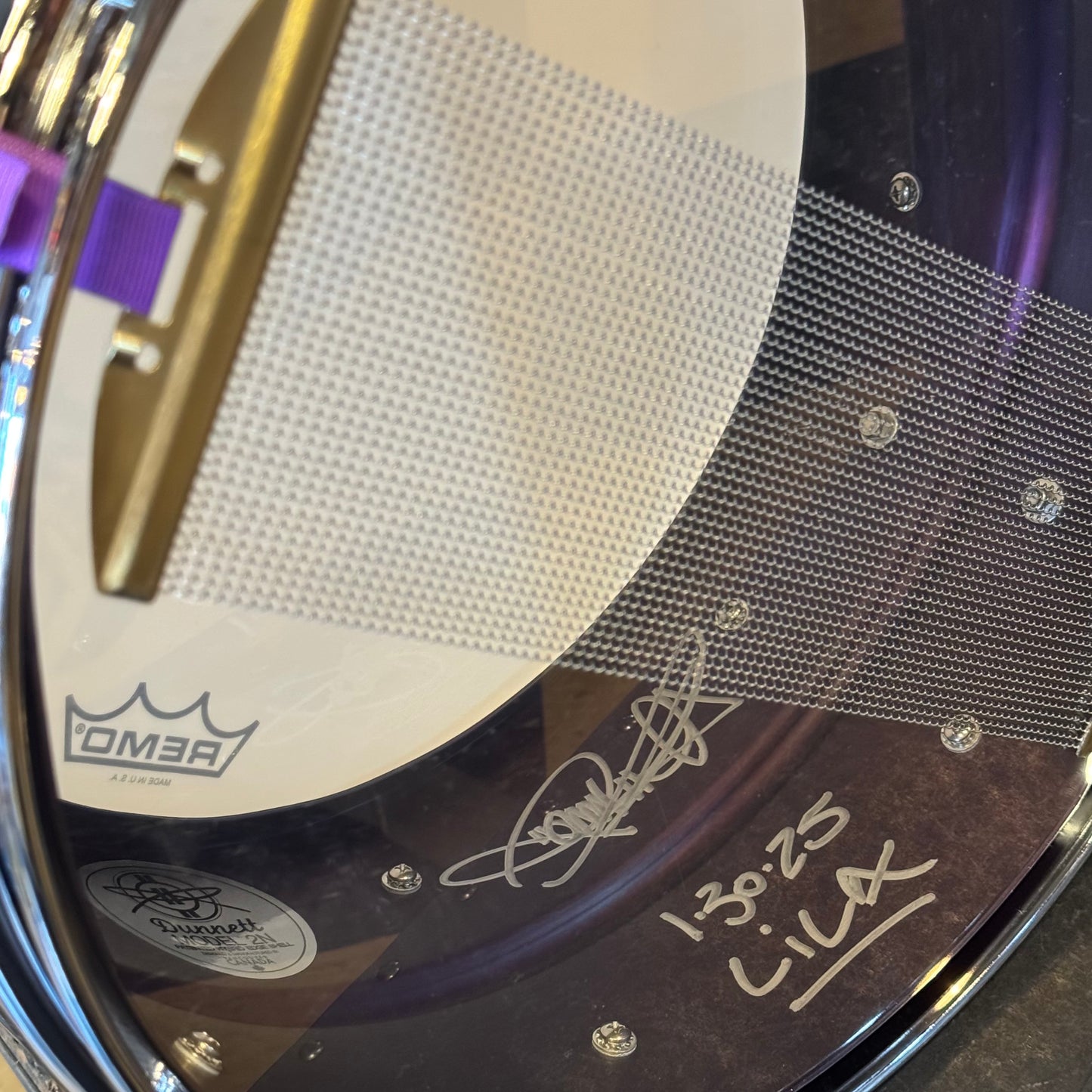 NEW Dunnett 6.5x14 Model 2N Aluminum Snare Drum in Purple "Lilac"