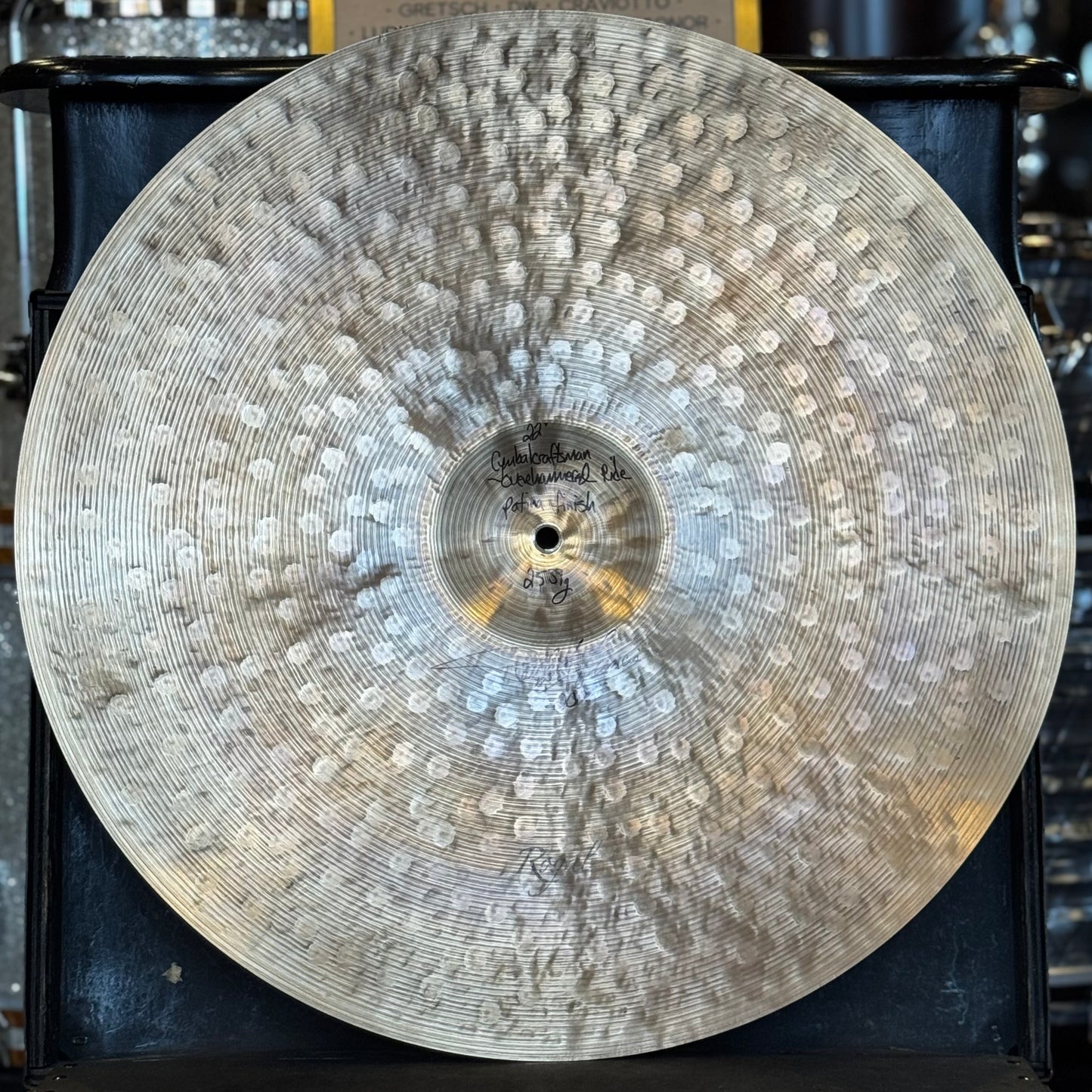 NEW Royal Cymbals 22" Cymbal Craftsman Overhammered Patina Ride - 2539g