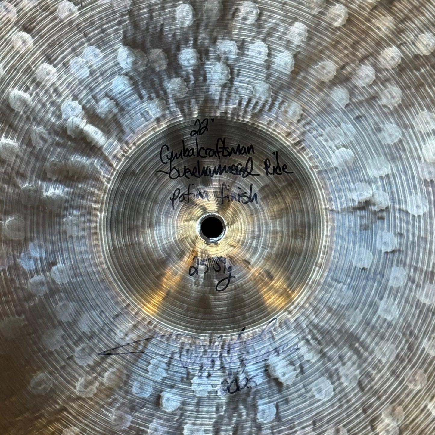NEW Royal Cymbals 22" Cymbal Craftsman Overhammered Patina Ride - 2539g