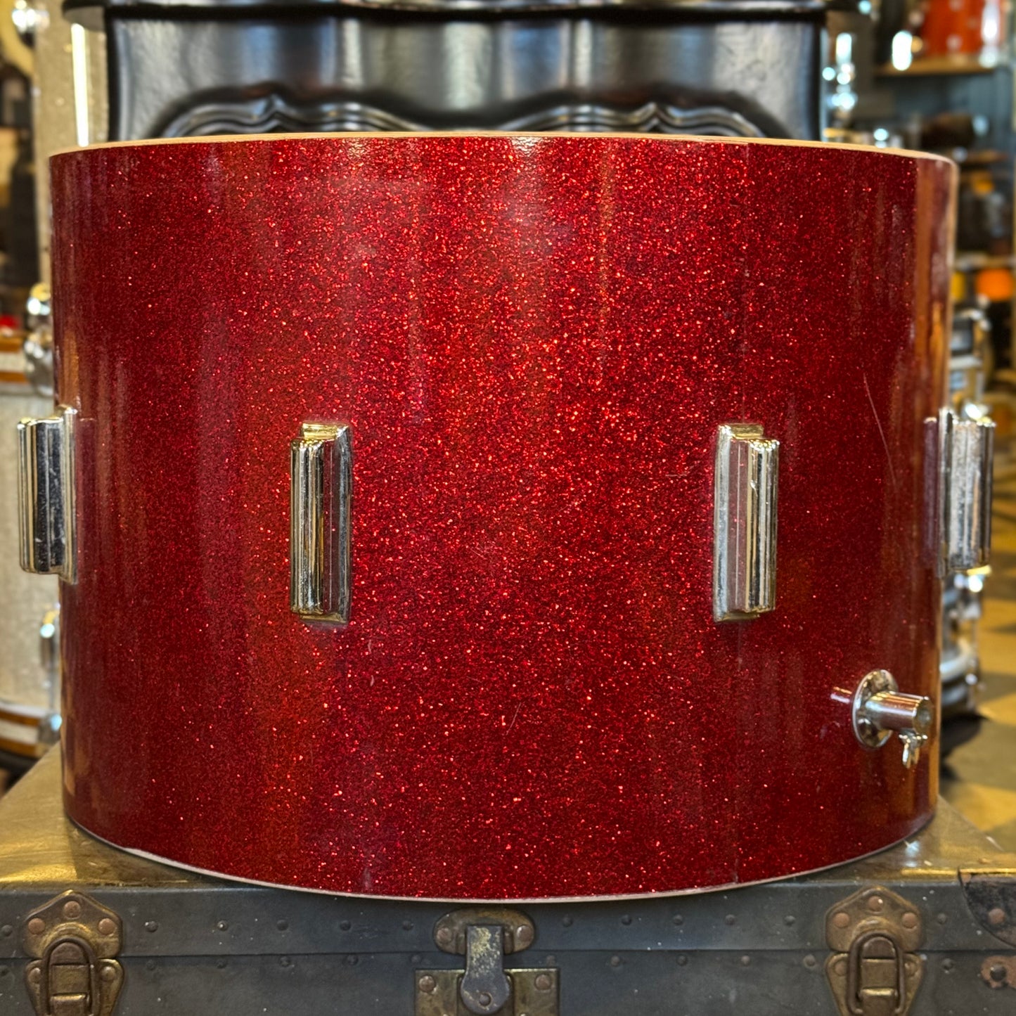 VINTAGE 1960's Rogers "Mercury" Model 14x20 Bass Drum Shell in Red Sparkle