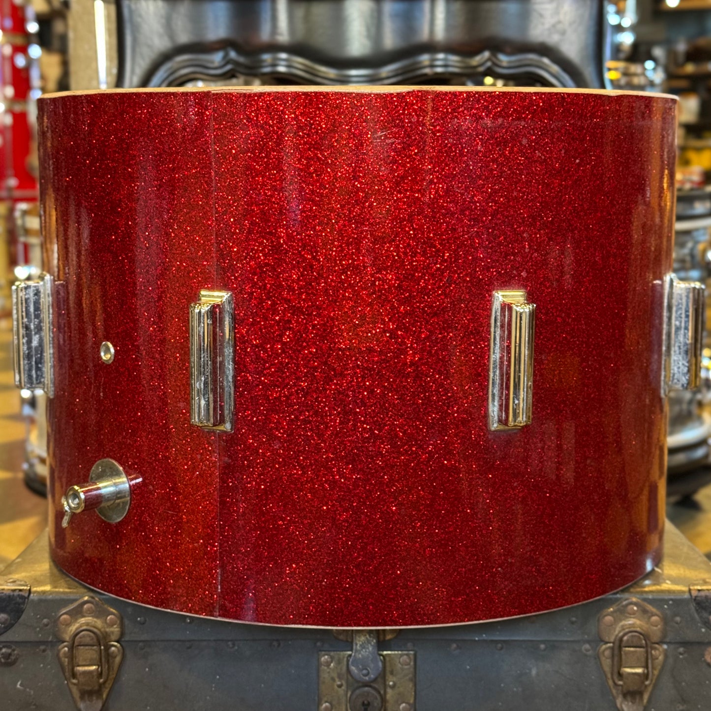 VINTAGE 1960's Rogers "Mercury" Model 14x20 Bass Drum Shell in Red Sparkle