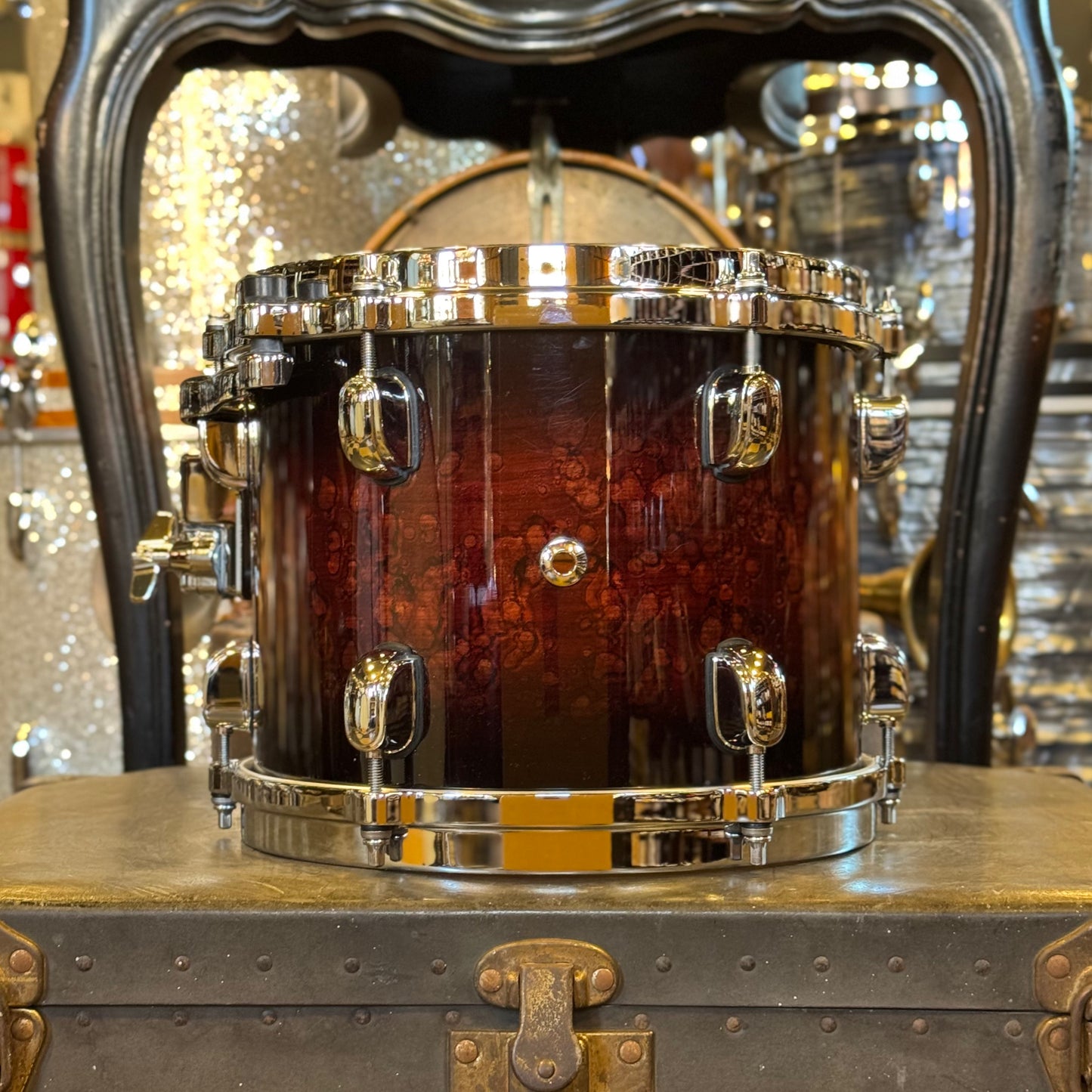 USED Tama 8x10 Starclassic Bubinga Tom in Volcanic Red Lacquer - 2018
