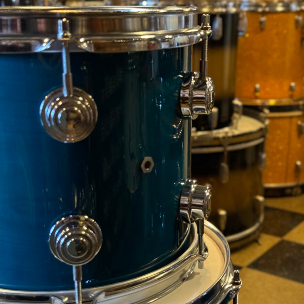 USED 1990's DW Pre-Collectors Series Keller Shell Set in Turquoise Gloss - 16x22, 9x10, 10x12, 13x15