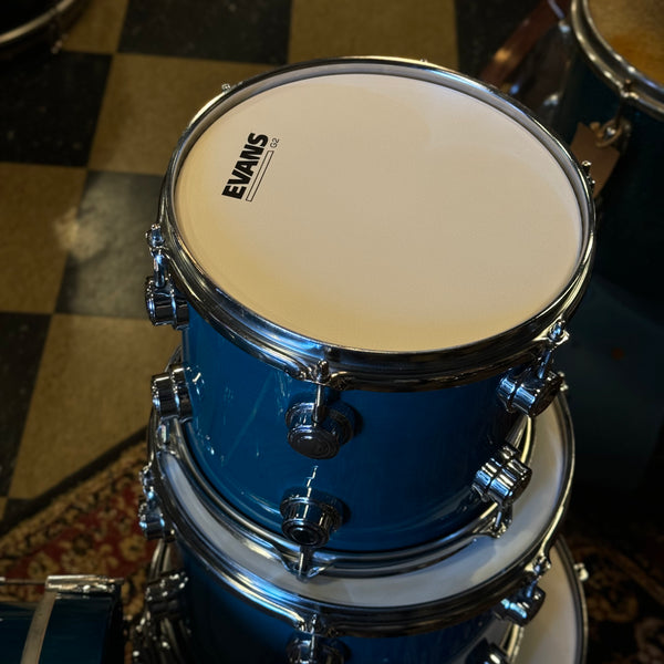 USED 1990's DW Pre-Collectors Series Keller Shell Set in Turquoise Gloss - 16x22, 9x10, 10x12, 13x15