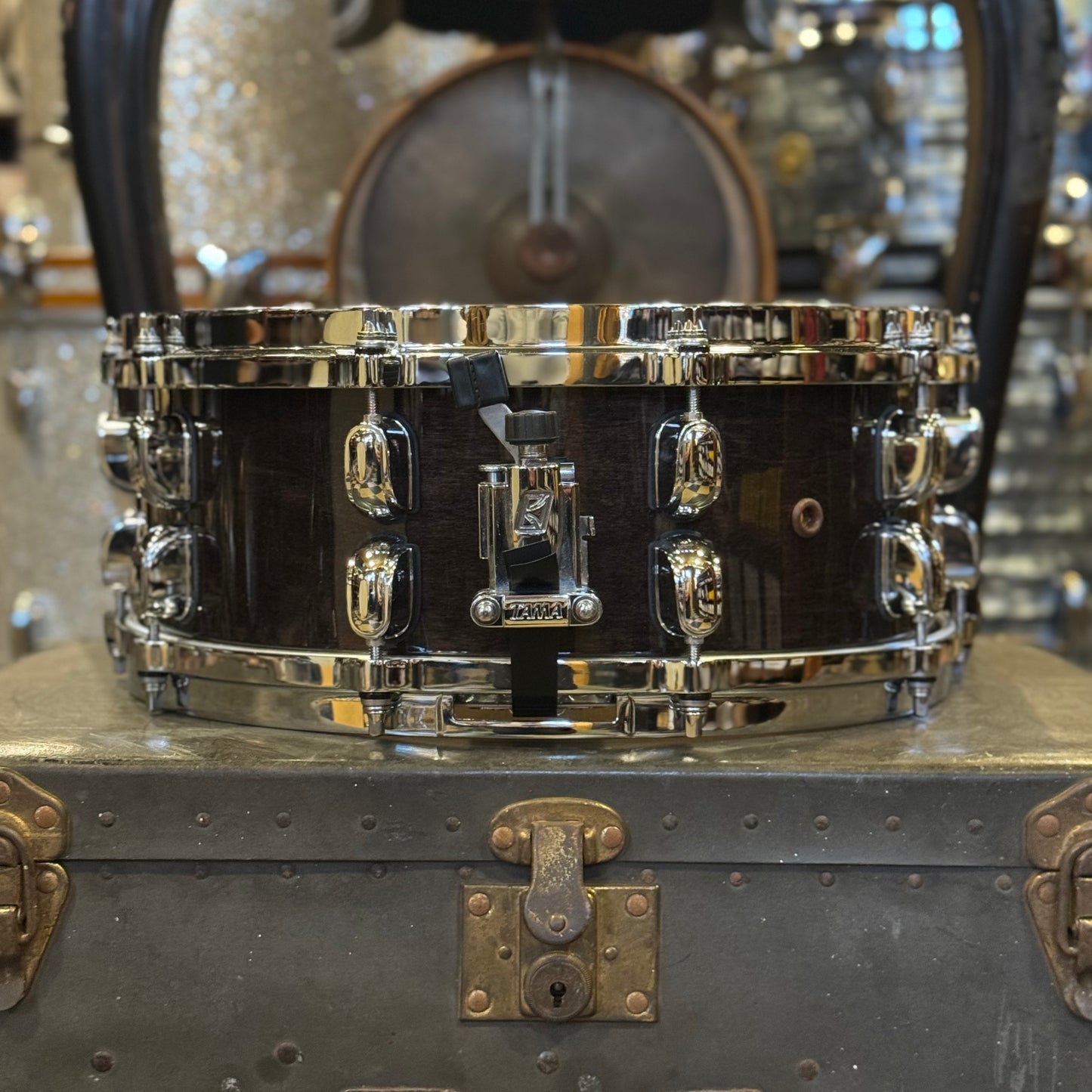 USED Tama 5.5x14 Starclassic Maple Snare Drum in Cherry Black Lacquer