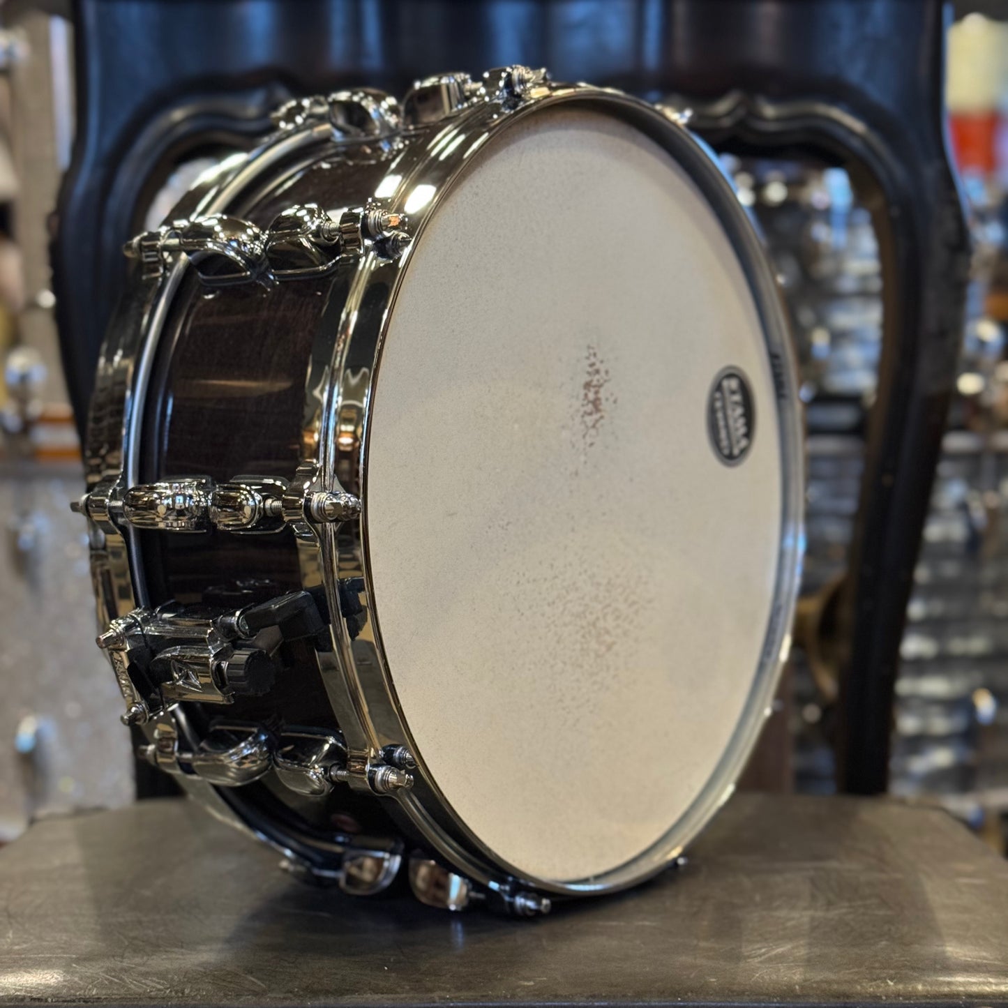 USED Tama 5.5x14 Starclassic Maple Snare Drum in Cherry Black Lacquer
