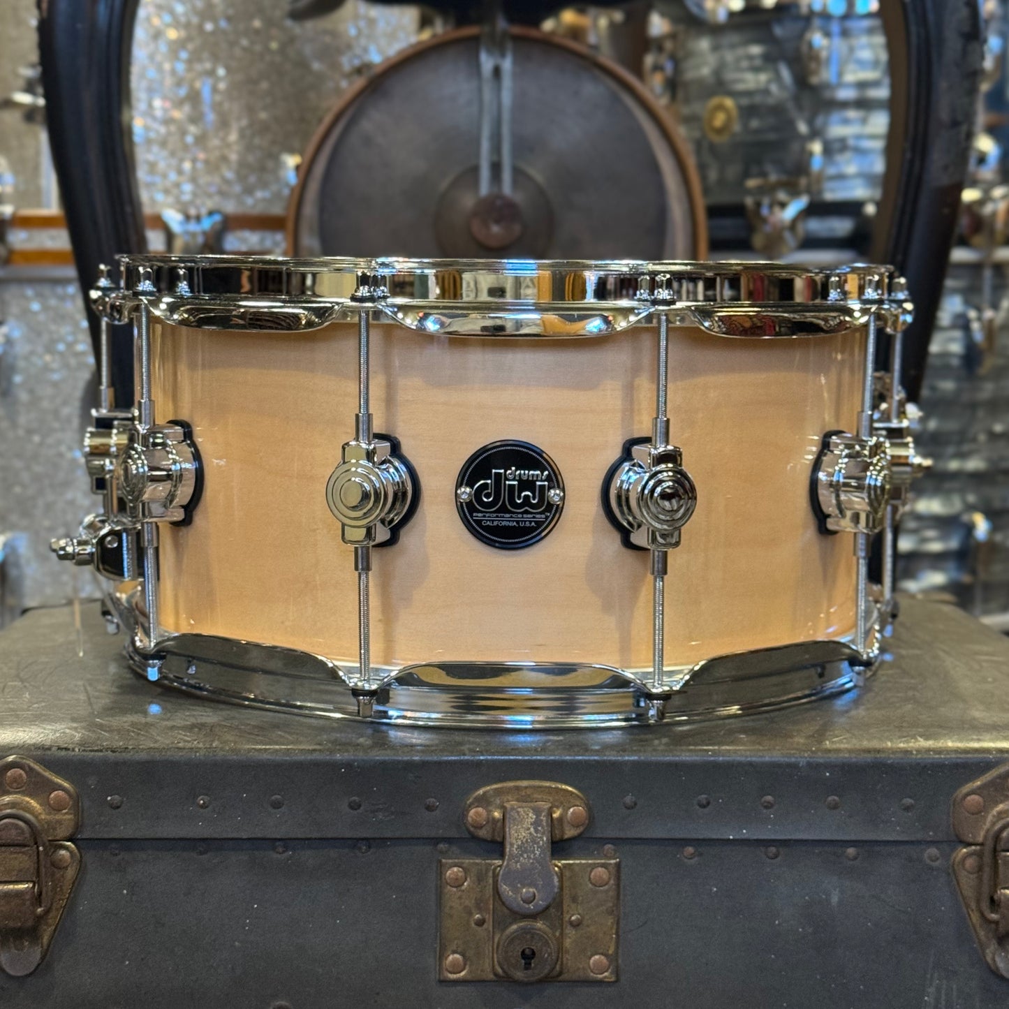 NEW DW 6.5x14 Performance Series Snare Drum in Natural Lacquer
