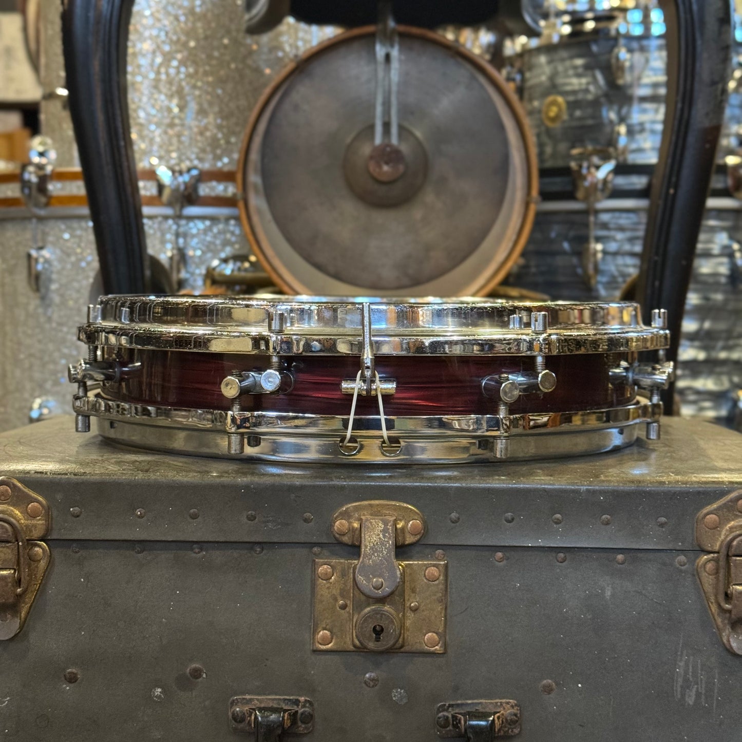 VINTAGE 1950's Sonor 2.5x14 D472 Pancake Snare Drum in Red Oyster