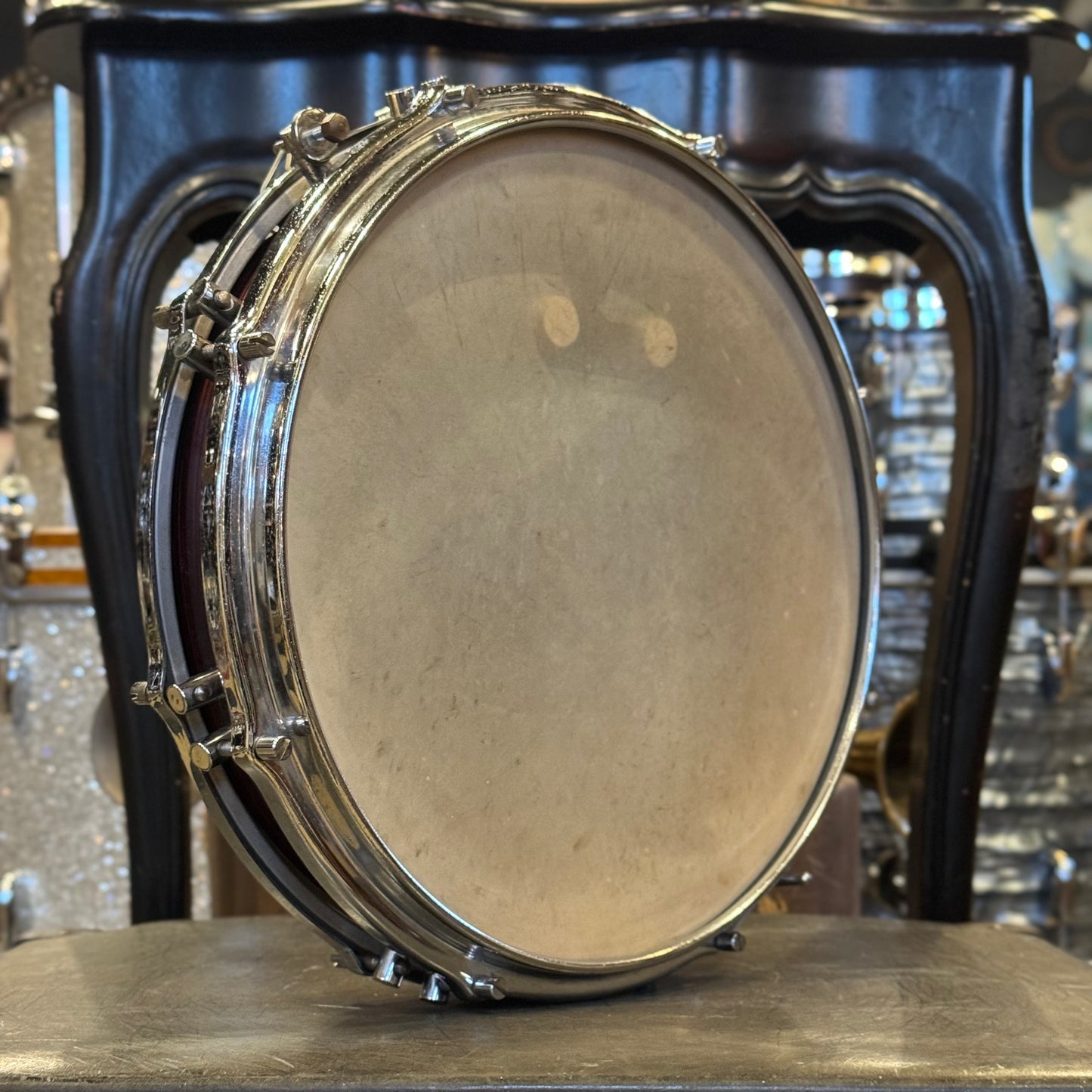 VINTAGE 1950's Sonor 2.5x14 D472 Pancake Snare Drum in Red Oyster