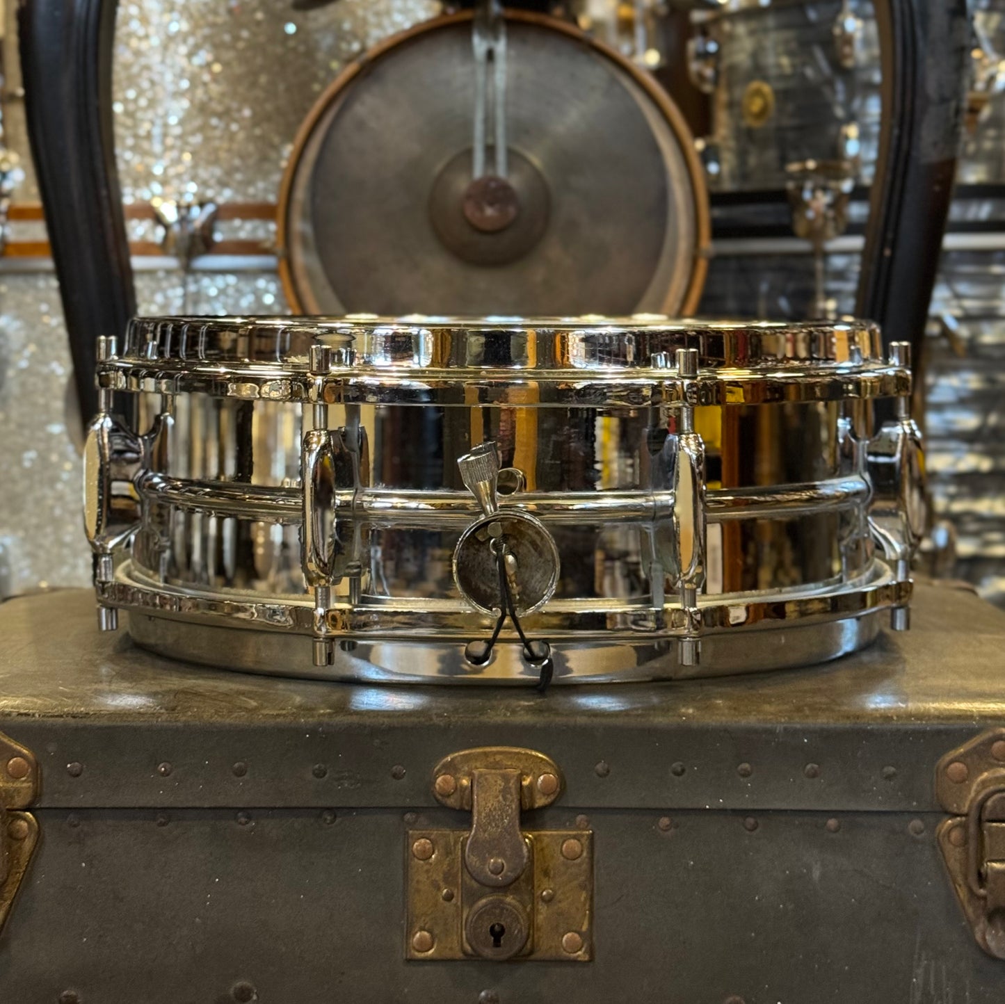 VINTAGE 1960's Sonor 5x14 D444 All Metal Teardrop 8-Lug Snare Drum