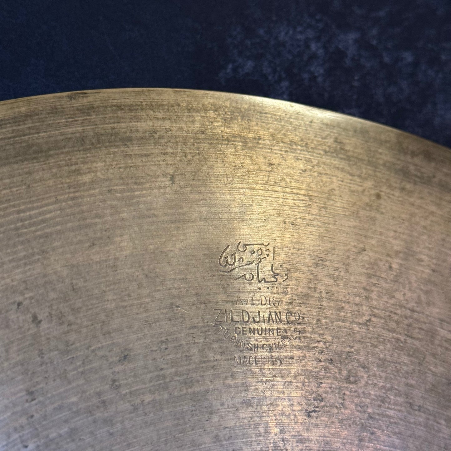 VINTAGE 1930's A. Zildjian 14" First Stamp Matched Paper-Thin Hi-Hat pair - 608/662g