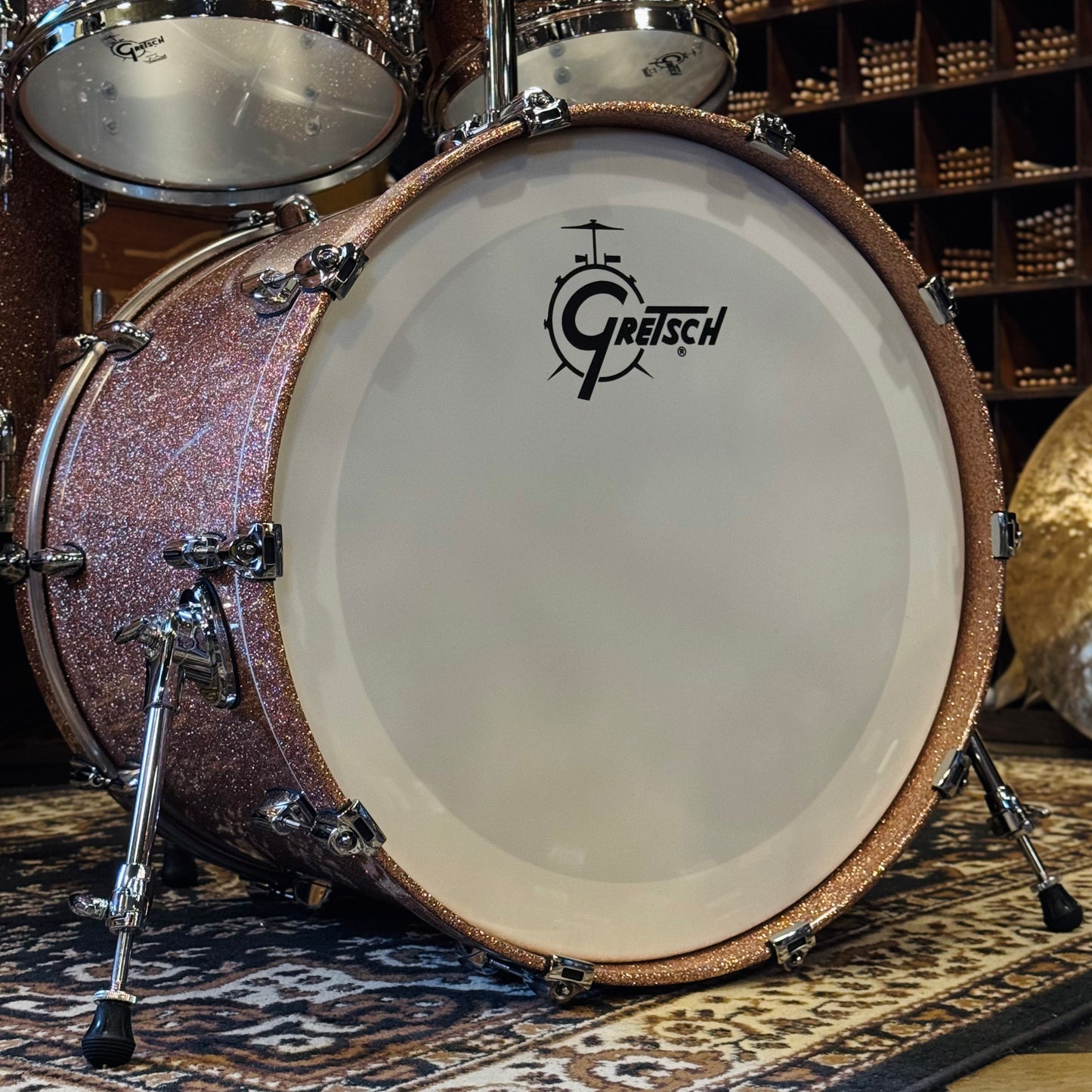 NEW Gretsch Renown RN2 Drum Set in Champagne Sparkle Lacquer - 18x22, 7x10, 8x12, 14x16