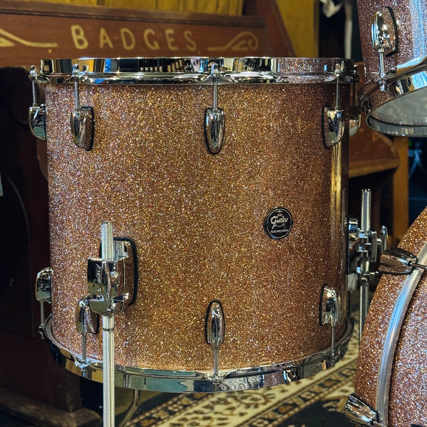NEW Gretsch Renown RN2 Drum Set in Champagne Sparkle Lacquer - 18x22, 7x10, 8x12, 14x16