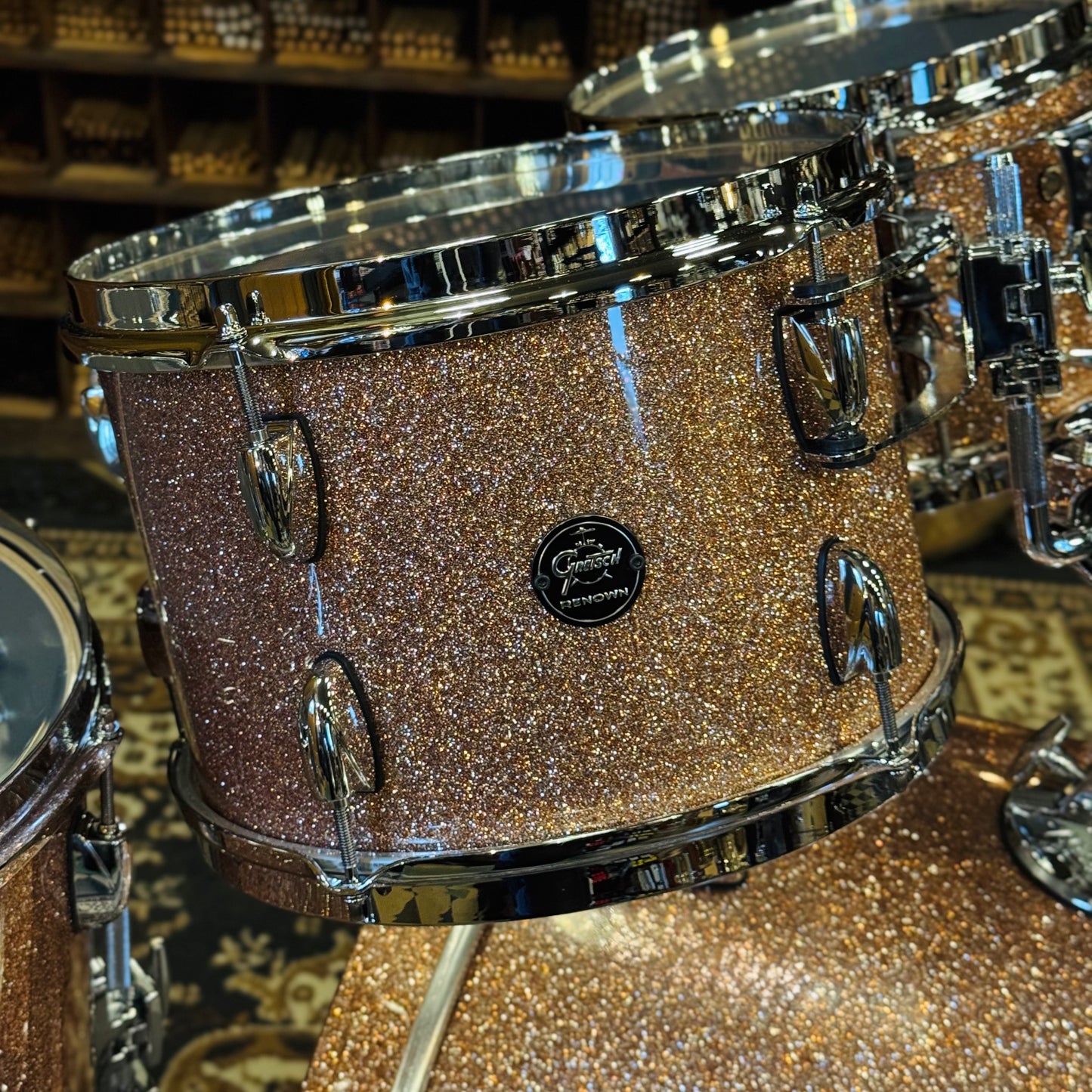 NEW Gretsch Renown RN2 Drum Set in Champagne Sparkle Lacquer - 18x22, 7x10, 8x12, 14x16