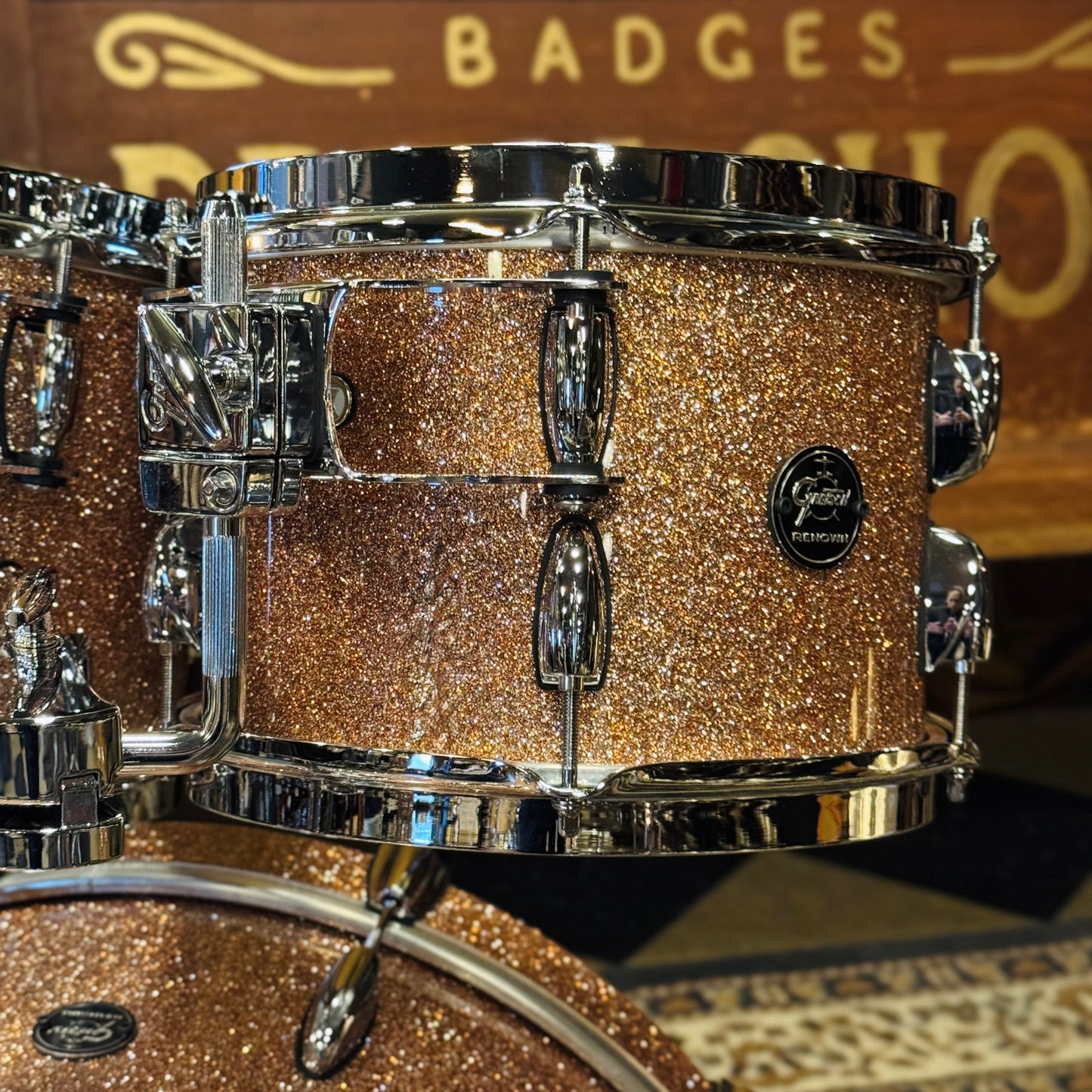 NEW Gretsch Renown RN2 Drum Set in Champagne Sparkle Lacquer - 18x22, 7x10, 8x12, 14x16
