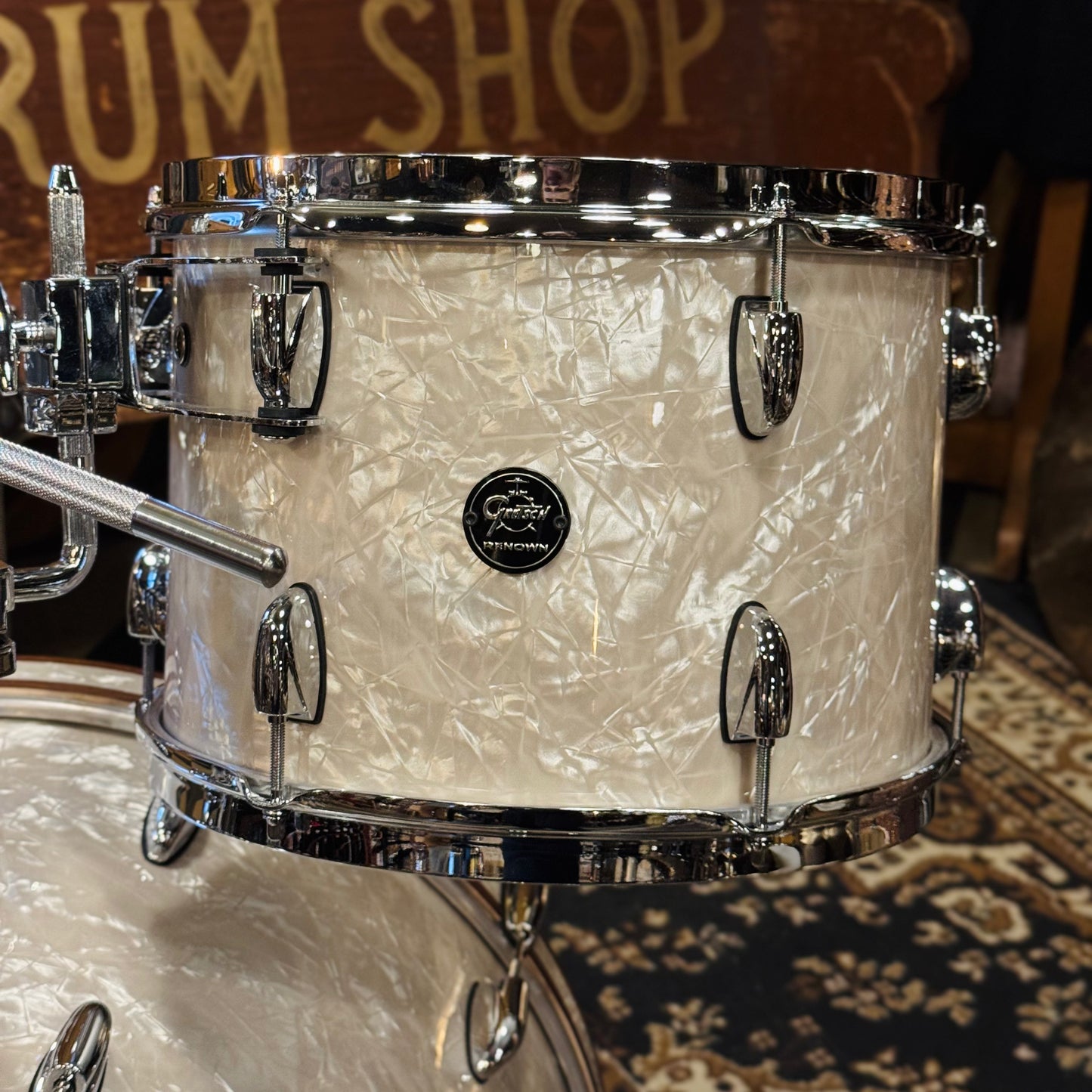 USED Gretsch Renown RN2 Drum Set in Vintage Marine Pearl - 14x24, 9x13, 16x16