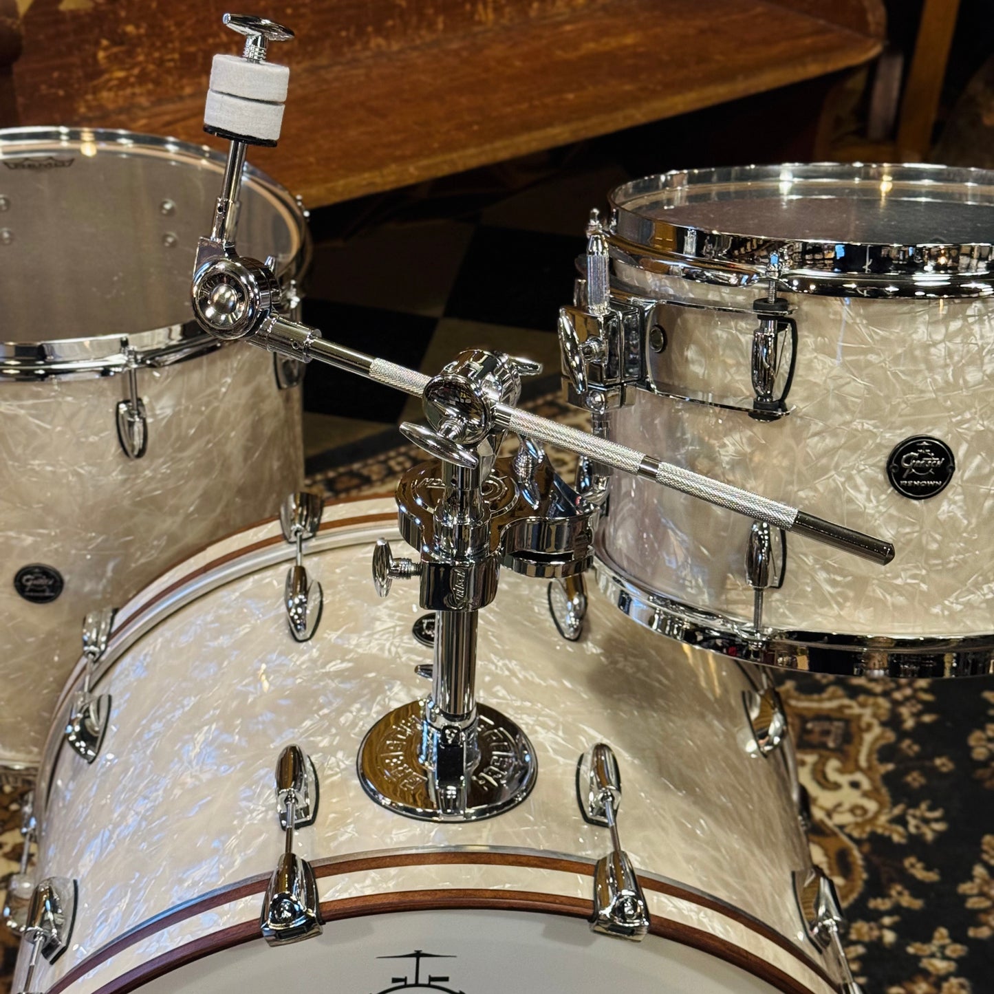 USED Gretsch Renown RN2 Drum Set in Vintage Marine Pearl - 14x24, 9x13, 16x16