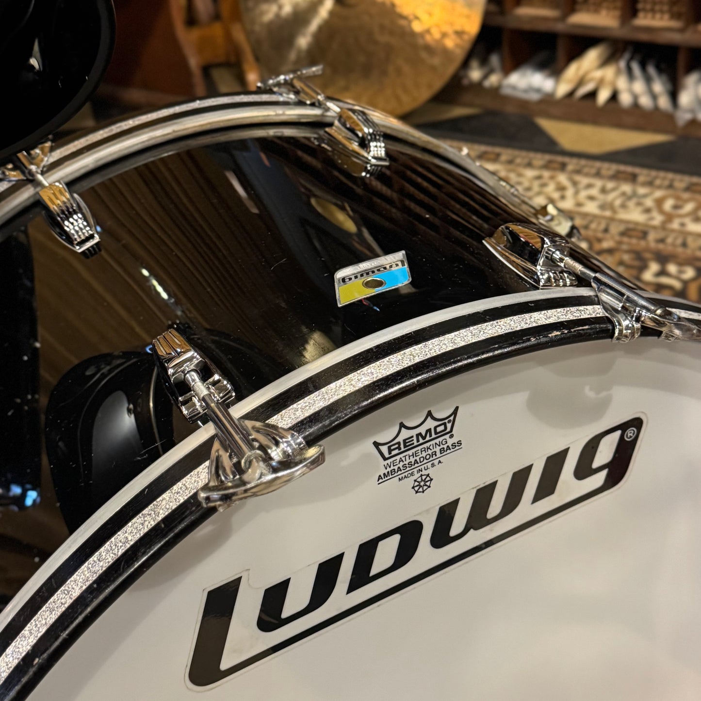VINTAGE 1978-1979 Ludwig Vistalite Overdrive Outfit in Black Acrylic - 14x26, 9x13, 10x14, 12x15, 14x16, 16x18