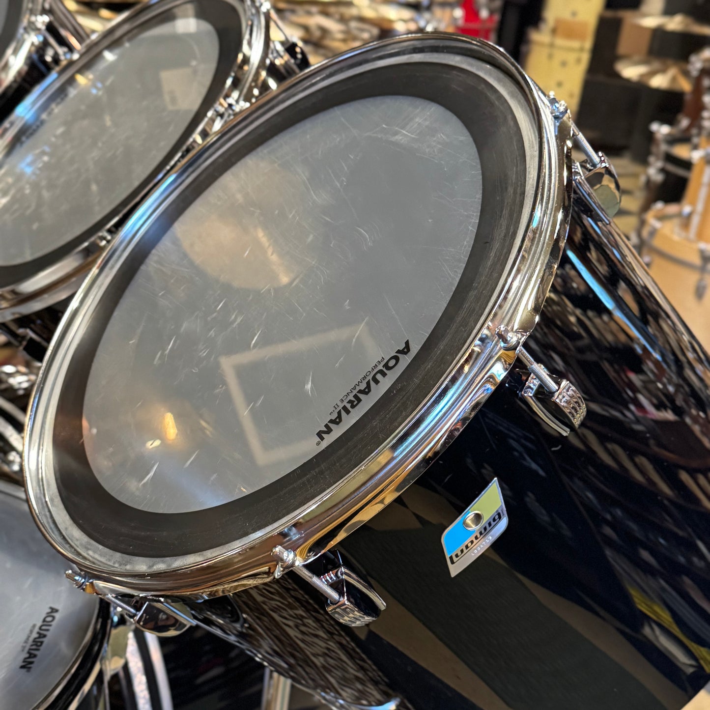 VINTAGE 1978-1979 Ludwig Vistalite Overdrive Outfit in Black Acrylic - 14x26, 9x13, 10x14, 12x15, 14x16, 16x18