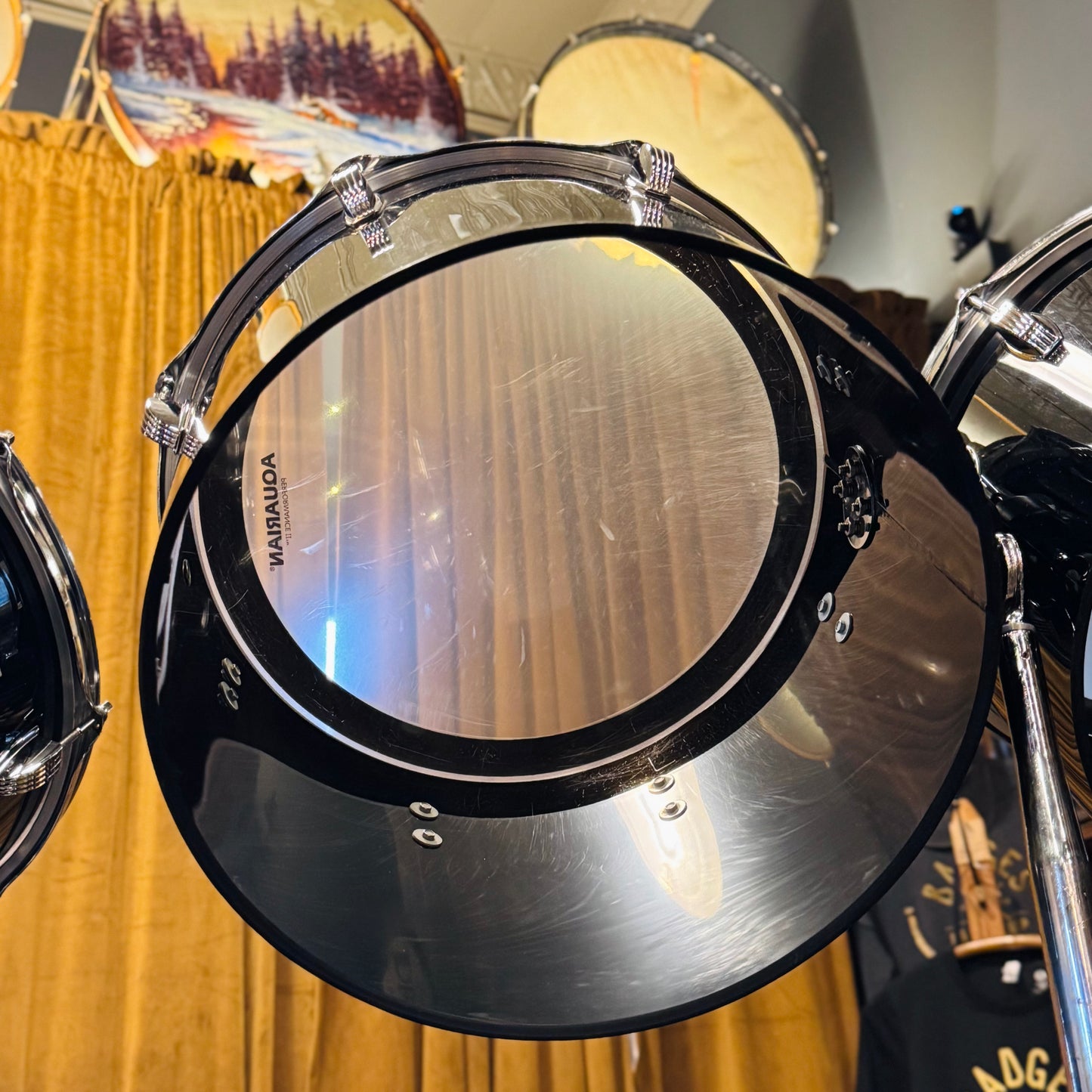 VINTAGE 1978-1979 Ludwig Vistalite Overdrive Outfit in Black Acrylic - 14x26, 9x13, 10x14, 12x15, 14x16, 16x18