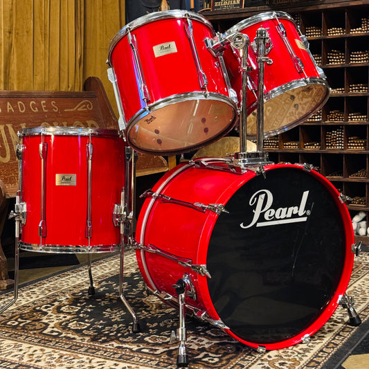 USED 1990's Pearl Session Elite in Sacoya Red - 16x22, 10x13, 11x14, 16x16