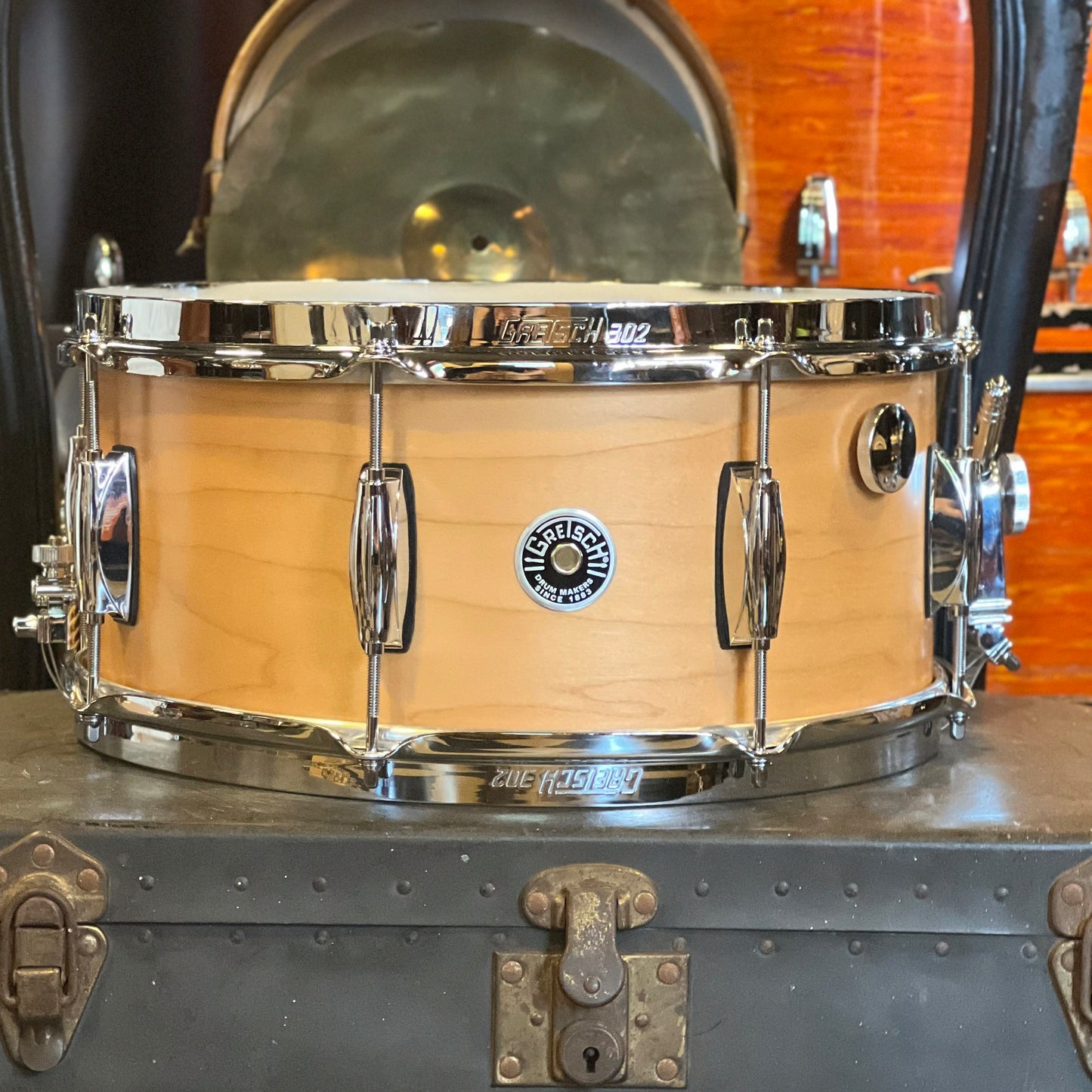 NEW Gretsch 6.5x14 Brooklyn Snare Drum in Satin Natural w/ Tone Control & Microsensitive