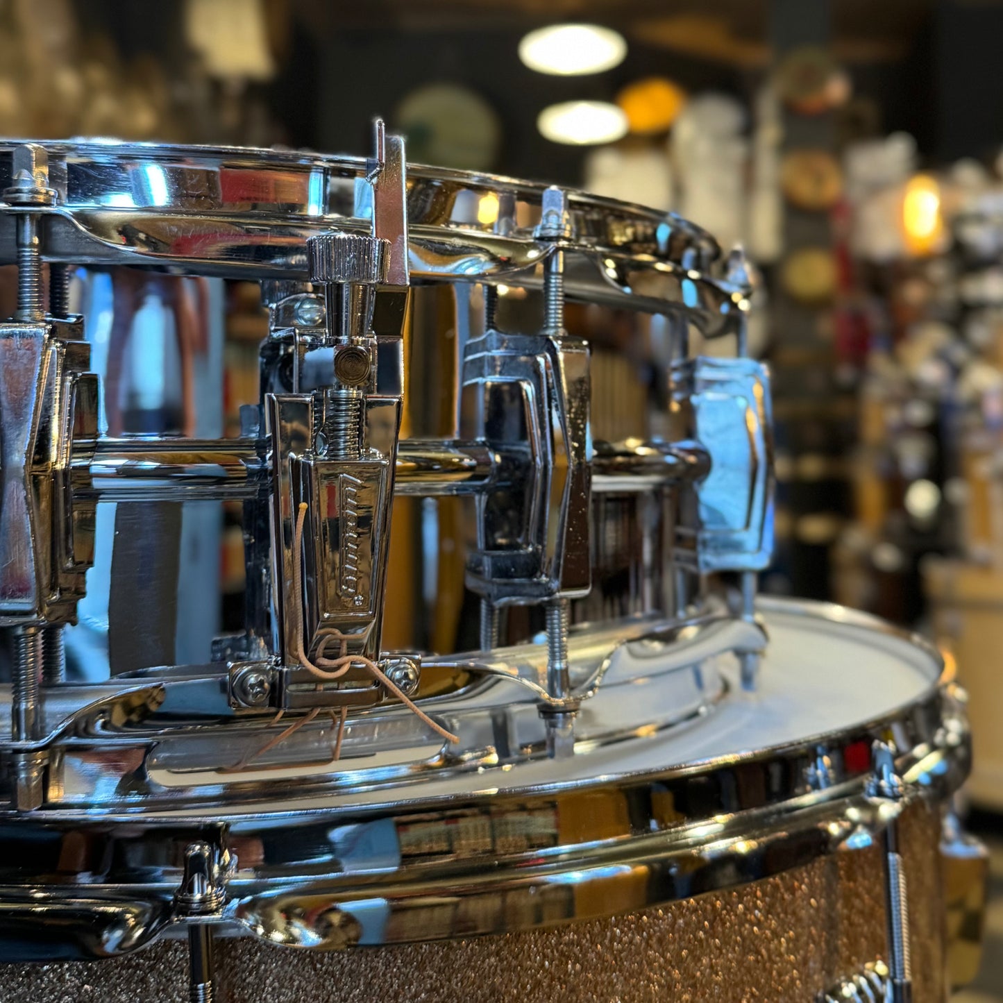 VINTAGE 1966 Ludwig Hollywood Outfit in Champagne Sparkle w/ Lm400 Snare Drum - 14x22, 8x12, 8x12, 16x16, 5x14