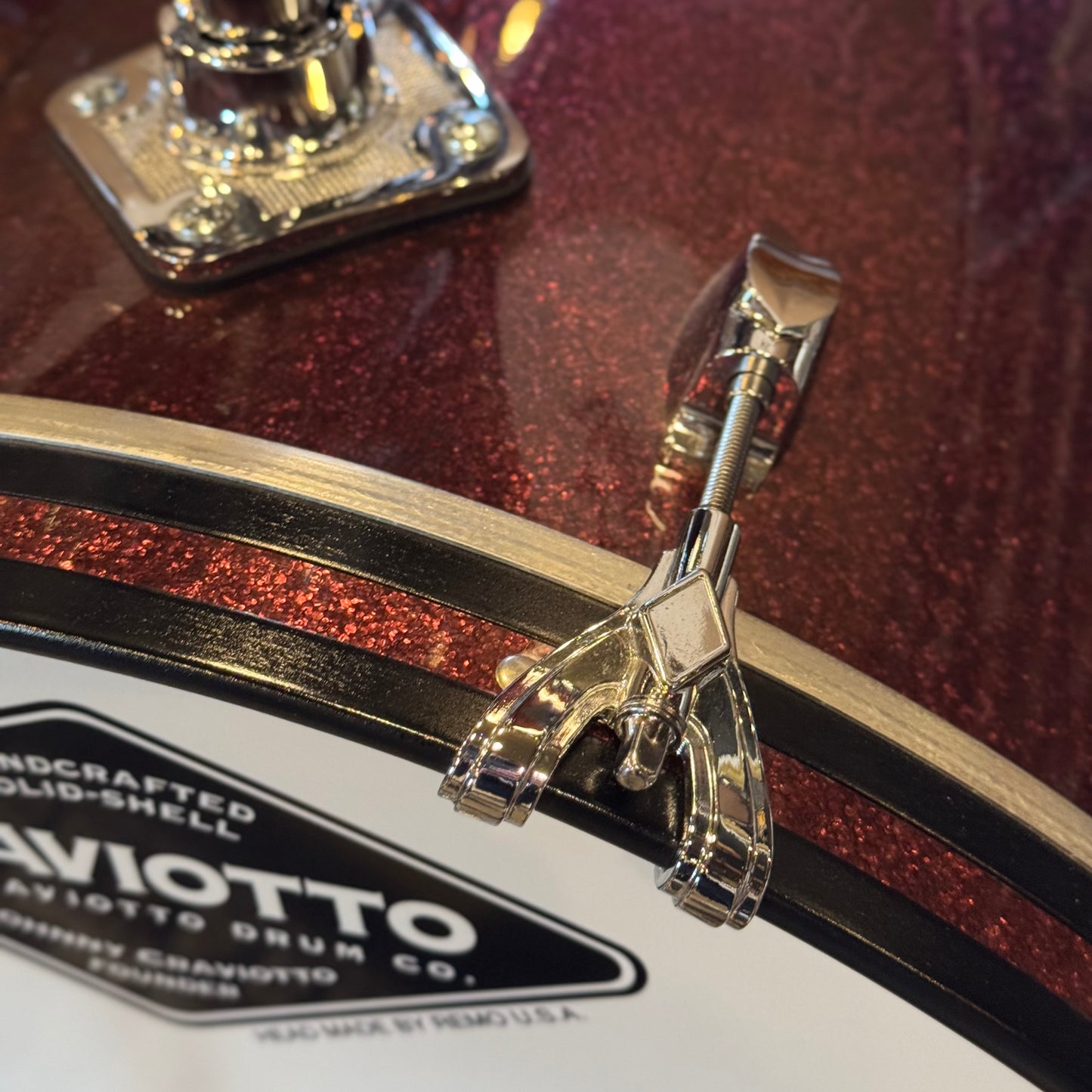 USED Craviotto Diamond Series 4pc in Burgundy Sparkle - 14x20, 8x12, 9x13, 16x16