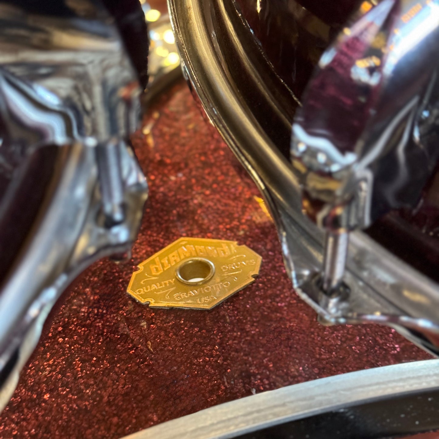USED Craviotto Diamond Series 4pc in Burgundy Sparkle - 14x20, 8x12, 9x13, 16x16