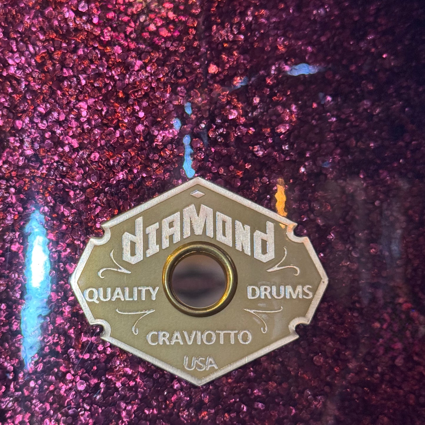 USED Craviotto Diamond Series 4pc in Burgundy Sparkle - 14x20, 8x12, 9x13, 16x16