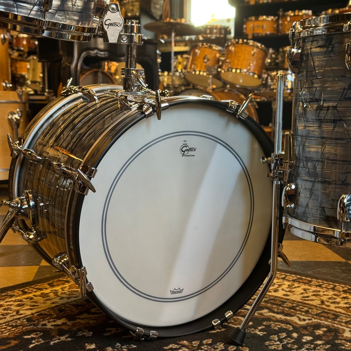 NEW Gretsch USA Custom Drum Set in Sky Blue Pearl - 14x18, 8x12, 14x14