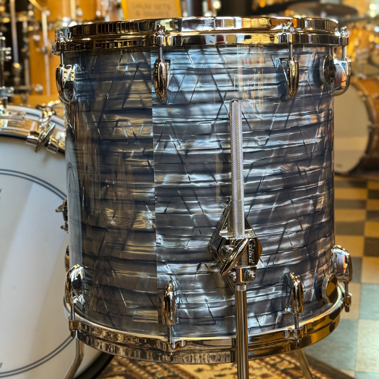 NEW Gretsch USA Custom Drum Set in Sky Blue Pearl - 14x18, 8x12, 14x14