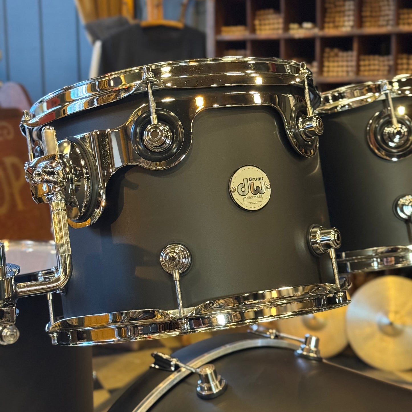NEW DW Design Series Drum Set in Satin Black - 18x22, 8x10, 9x12, 14x16