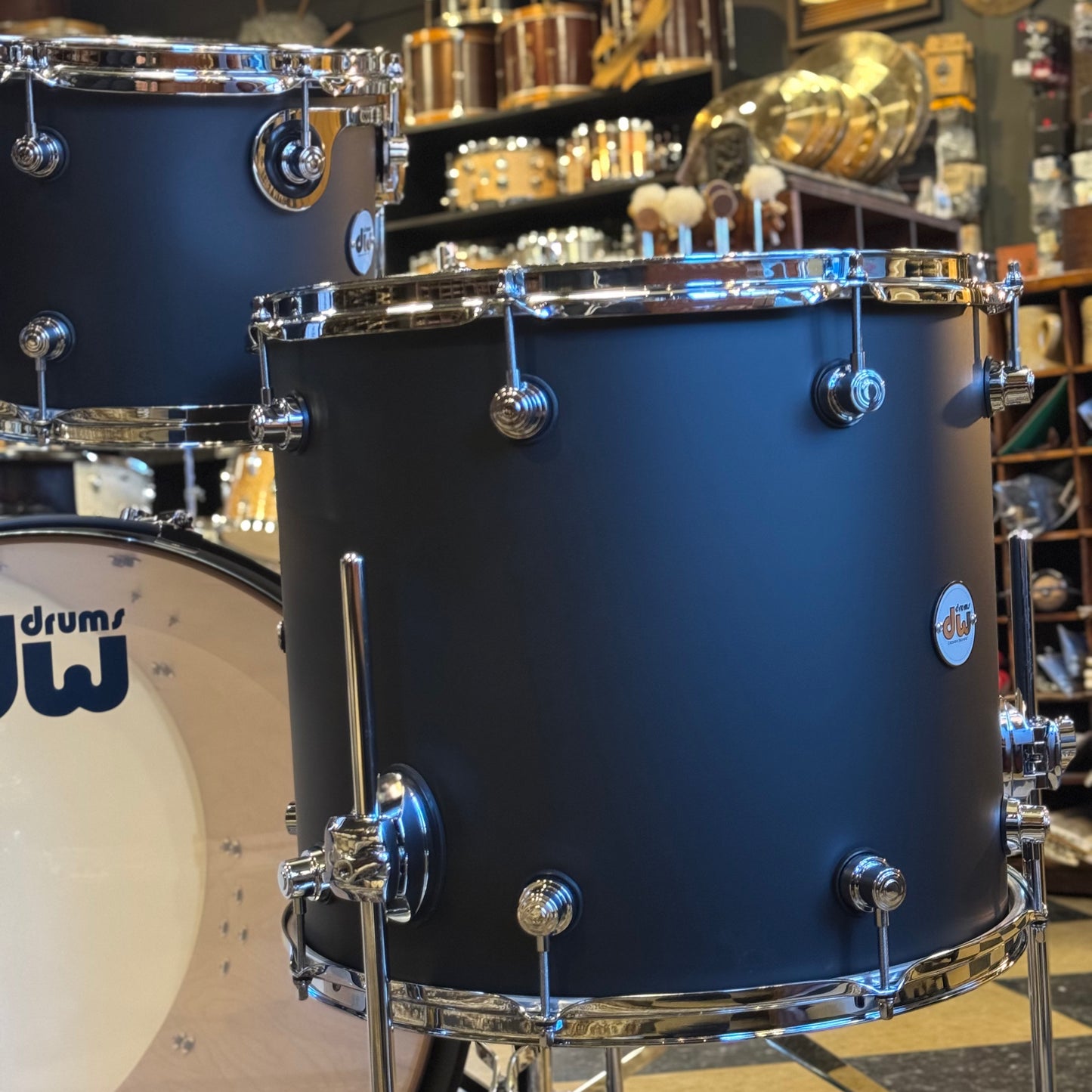 NEW DW Design Series Drum Set in Satin Black - 18x22, 8x10, 9x12, 14x16