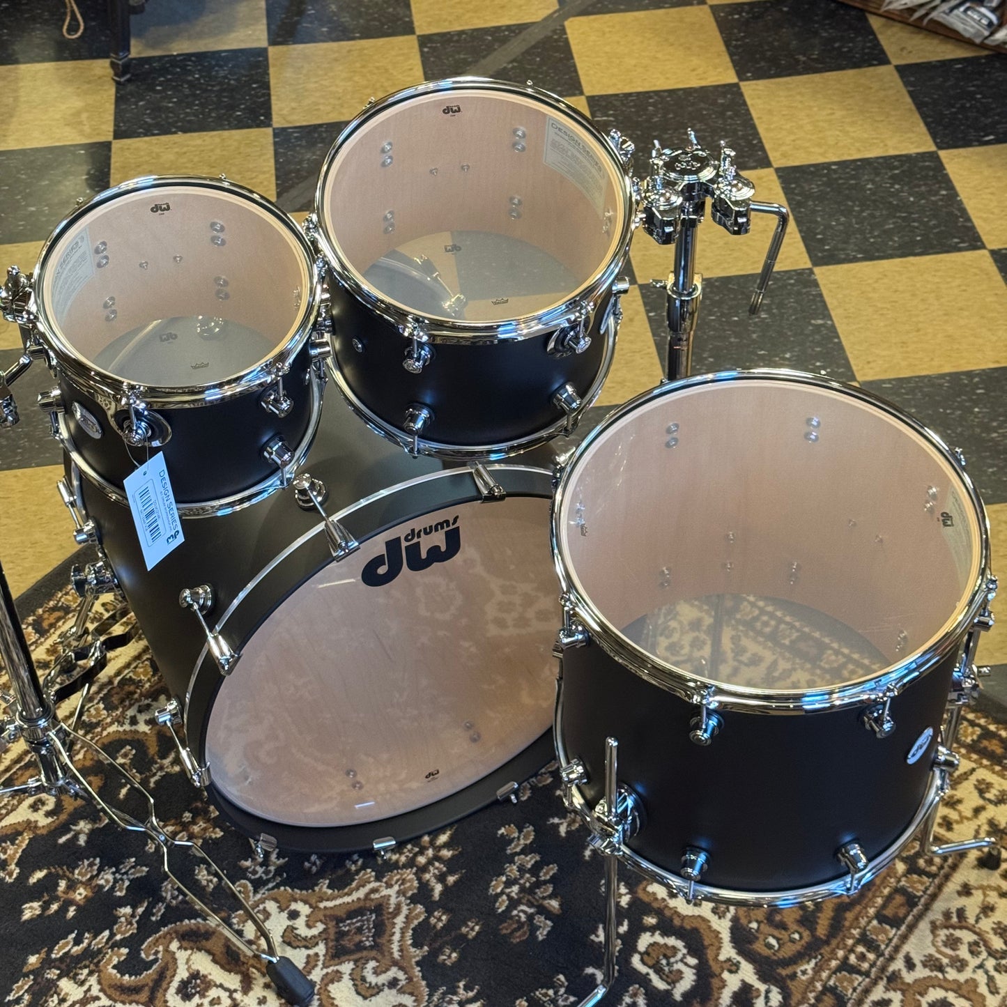 NEW DW Design Series Drum Set in Satin Black - 18x22, 8x10, 9x12, 14x16