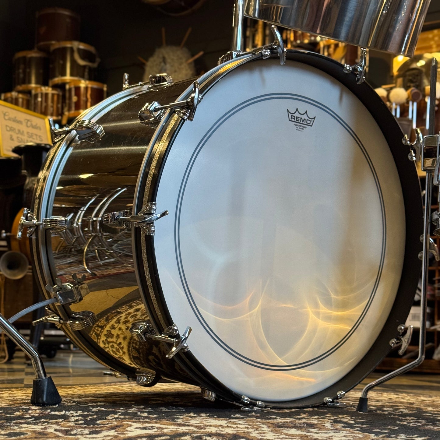 VINTAGE Ludwig 1970's Stainless Steel Concert Tom Set - 14x22, 5.5x8, 6.5x10, 9x13, 10x14, 16x18