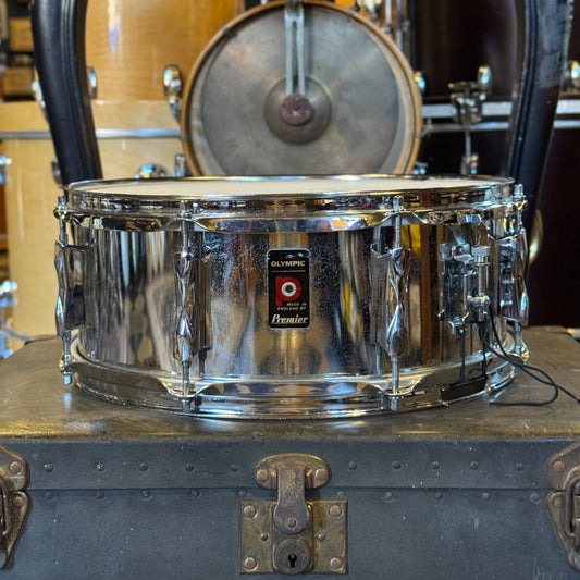 VINTAGE 1970's Olympic by Premier 5x14 Steel Snare Drum