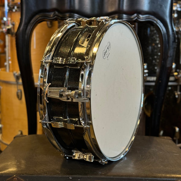 USED 1990's Ludwig 5x14 Black Acrolite Snare Drum