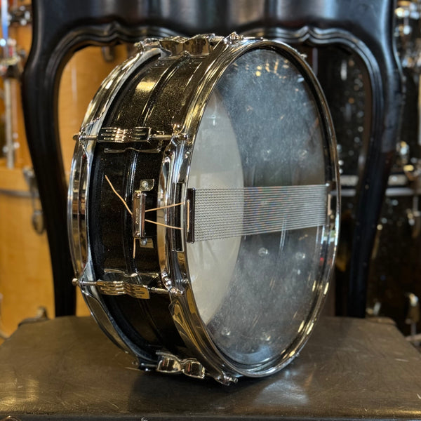 USED 1990's Ludwig 5x14 Black Acrolite Snare Drum