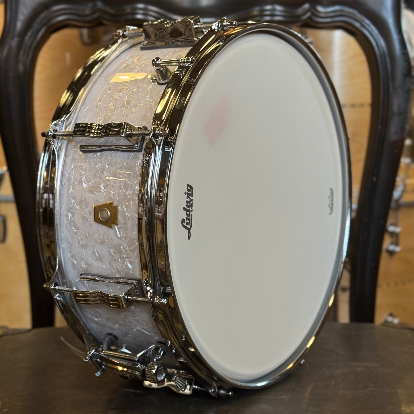 NEW Ludwig 5.5x14 Jazz Fest Snare Drum in White Marine Pearl