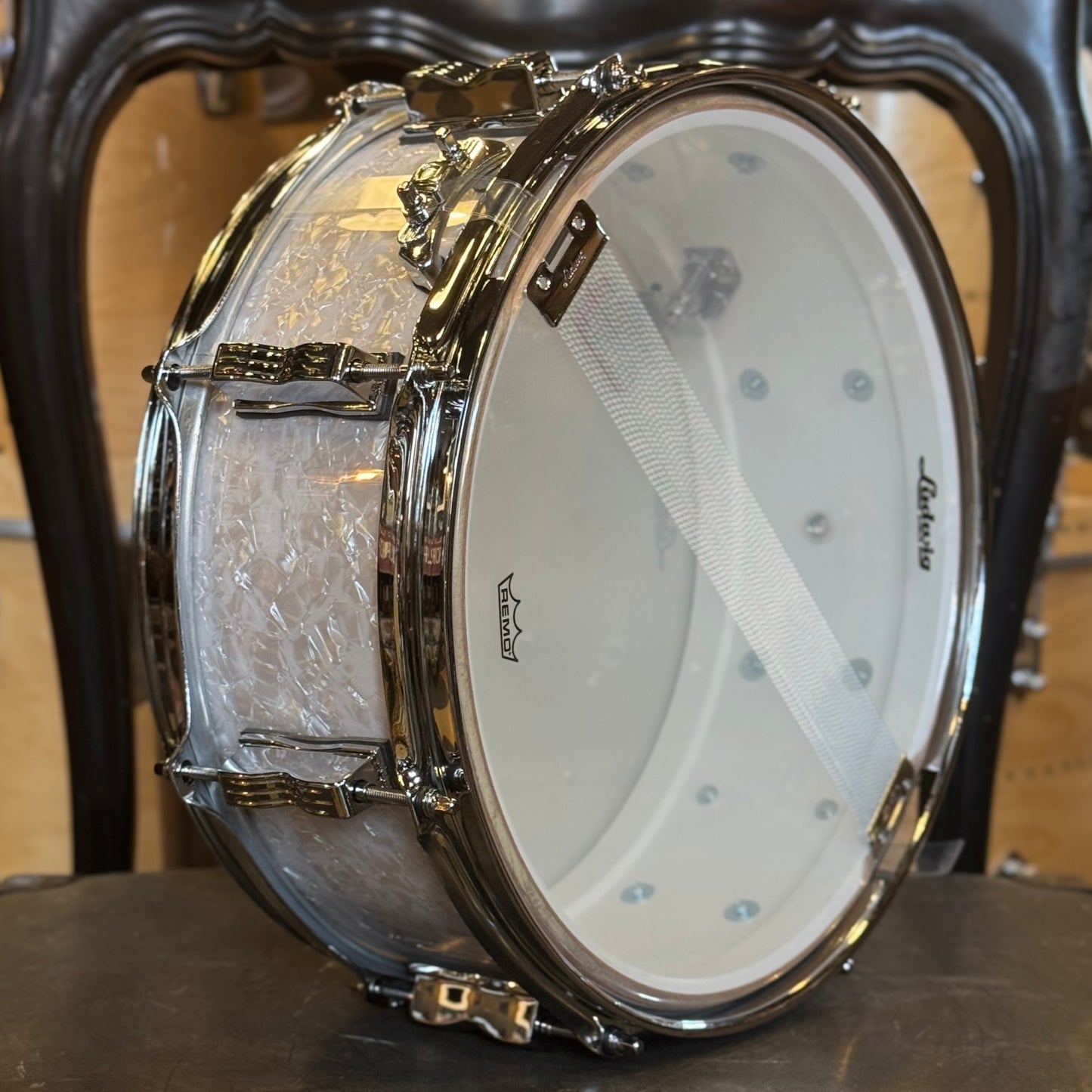 NEW Ludwig 5.5x14 Jazz Fest Snare Drum in White Marine Pearl