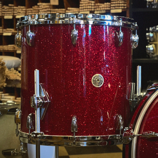 NEW Gretsch USA Custom in Red Glass Glitter - 14x18, 8x12, 14x14