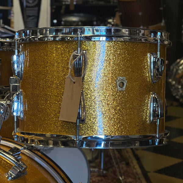 VINTAGE 1960's Ludwig Super Classic Outfit in Gold Sparkle w/ Jazzfest - 14x22, 9x13, 16x16, 5.5x14