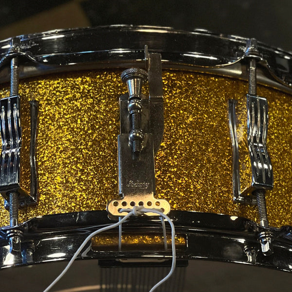 VINTAGE 1960's Ludwig Super Classic Outfit in Gold Sparkle w/ Jazzfest - 14x22, 9x13, 16x16, 5.5x14