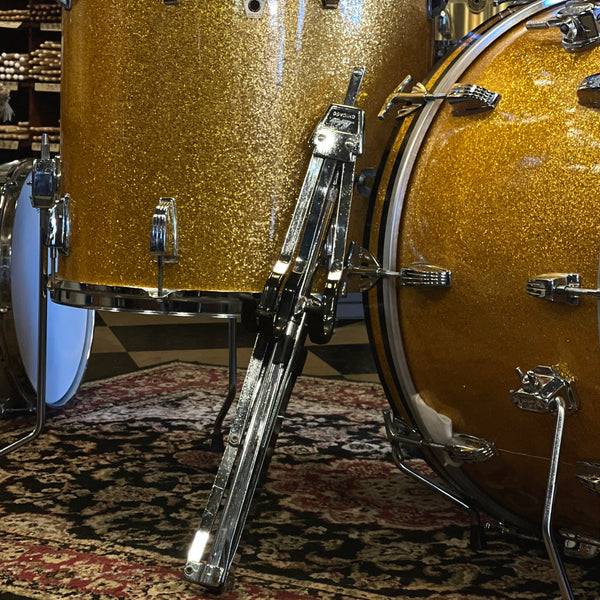 VINTAGE 1960's Ludwig Super Classic Outfit in Gold Sparkle w/ Jazzfest - 14x22, 9x13, 16x16, 5.5x14