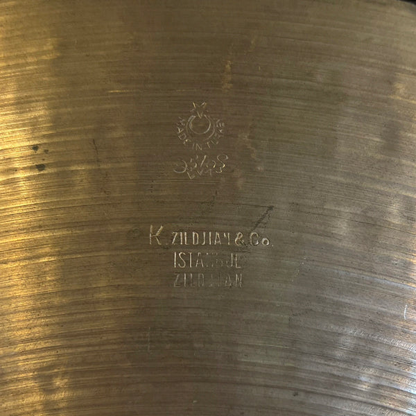 VINTAGE 1968-1970's K. Zildjian Istanbul 20" New Stamp Ride Cymbal - 1862g