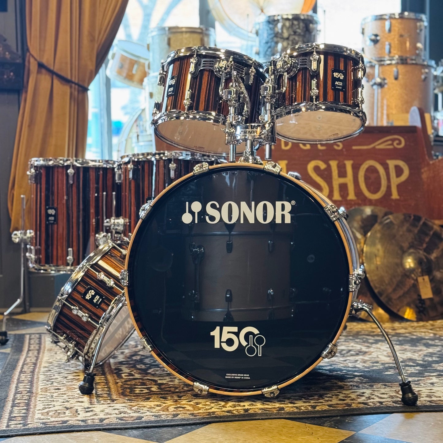 NEW Sonor 150th Anniversary AQ2 Limited Edition Drum Set - 17.5x22, 7x10, 8x12, 13x14, 15x16, 6x14