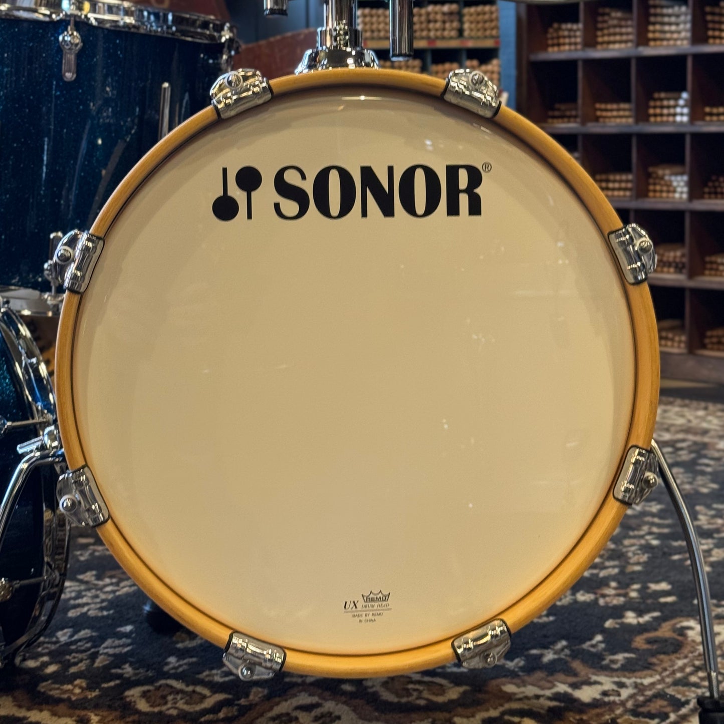 NEW Sonor AQX Jungle Drum Set in Blue Ocean Sparkle - 15x16, 7x10, 12x13, 6x13