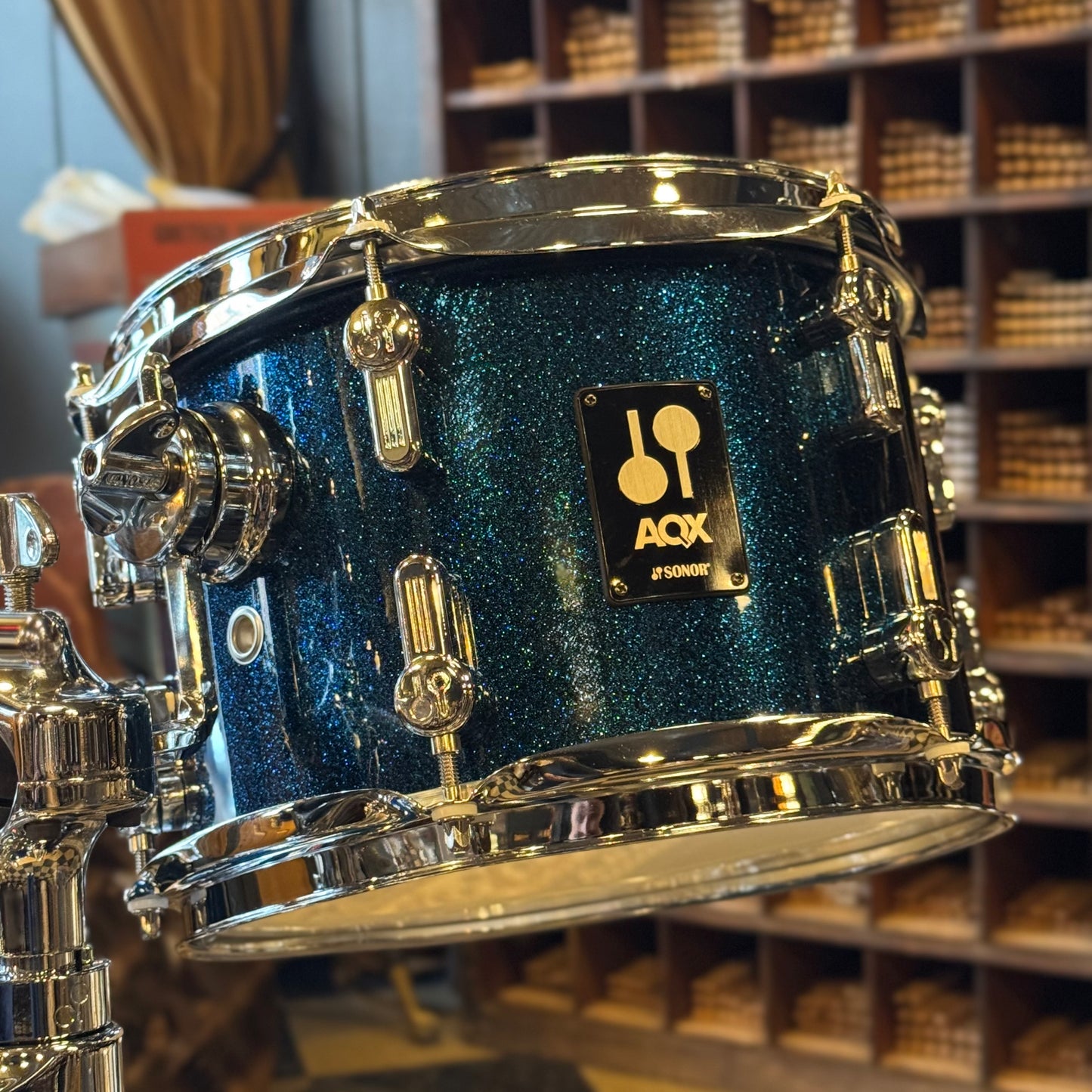 NEW Sonor AQX Jungle Drum Set in Blue Ocean Sparkle - 15x16, 7x10, 12x13, 6x13
