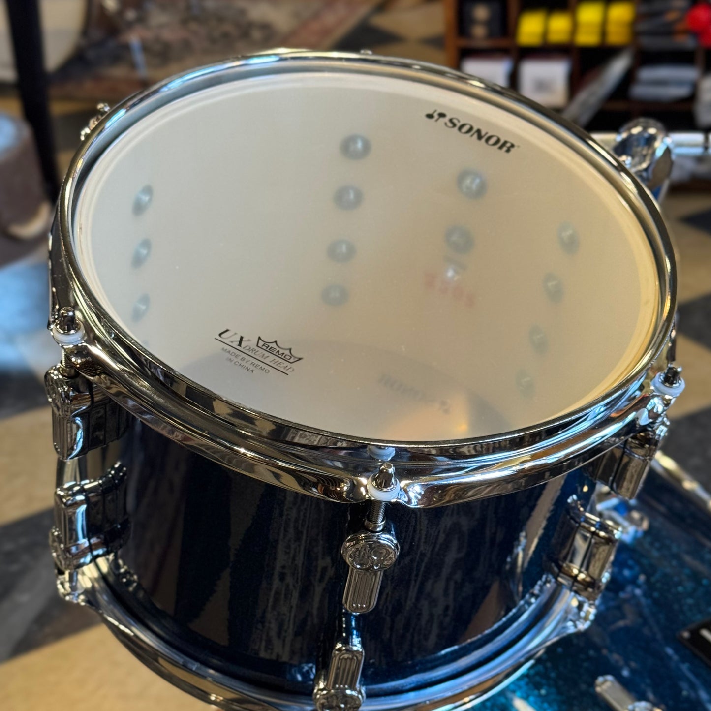 NEW Sonor AQX Jungle Drum Set in Blue Ocean Sparkle - 15x16, 7x10, 12x13, 6x13